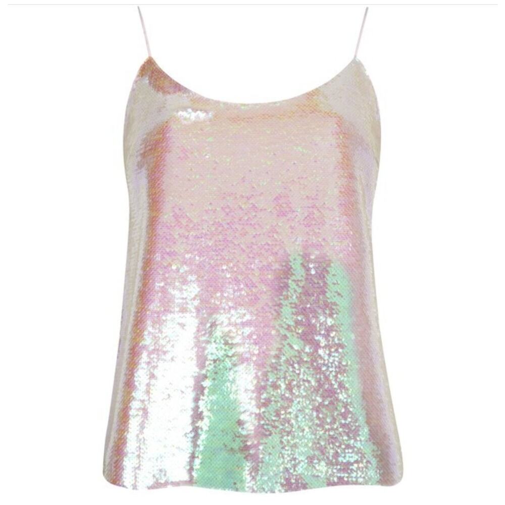 Ted Baker Eladia Sequin Nude Pink Cami Top NWT